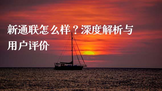 新通联怎么样？深度解析与用户评价_https://www.fsyjjx.cn_期货资讯_第1张