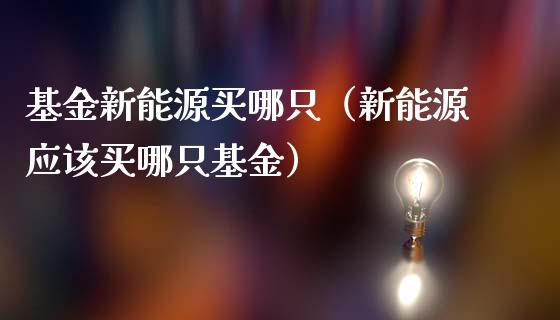 基金新能源买哪只（新能源应该买哪只基金）_https://www.fsyjjx.cn_问财精选_第1张