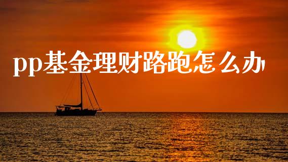 pp基金理财路跑怎么办_https://www.fsyjjx.cn_理财资讯_第1张