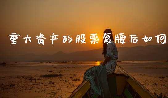 重大资产的股票复牌后如何_https://www.fsyjjx.cn_期货资讯_第1张