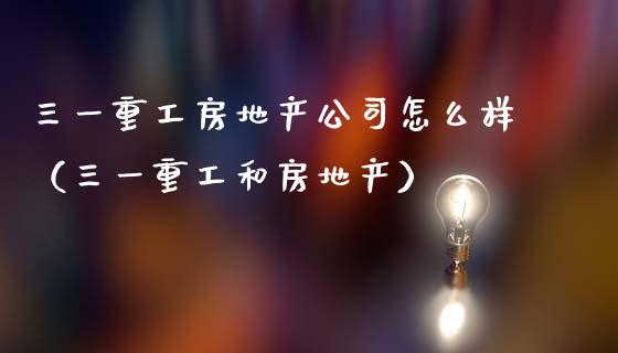 三一重工房地产公司怎么样（三一重工和房地产）_https://www.fsyjjx.cn_股票指导_第1张