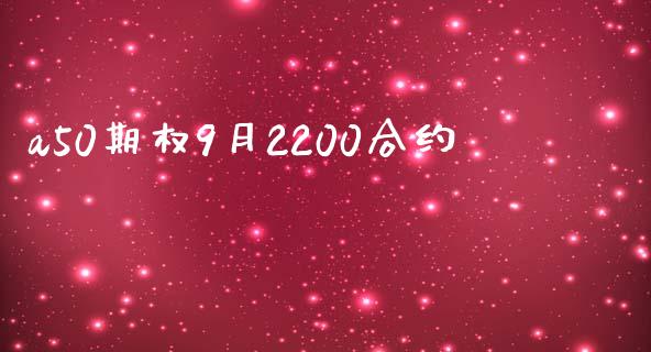 a50期权9月2200合约_https://www.fsyjjx.cn_理财资讯_第1张