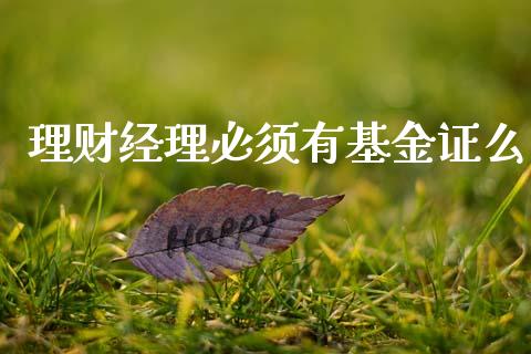 理财经理必须有基金证么_https://www.fsyjjx.cn_理财资讯_第1张