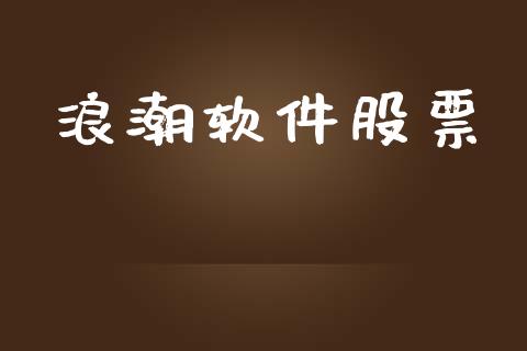 浪潮软件股票_https://www.fsyjjx.cn_期货资讯_第1张