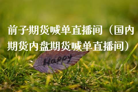 前子期货喊单直播间（国内期货内盘期货喊单直播间）_https://www.fsyjjx.cn_期货在线_第1张