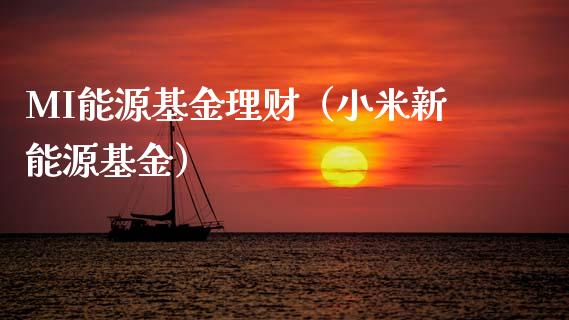 MI能源基金理财（小米新能源基金）_https://www.fsyjjx.cn_问财精选_第1张