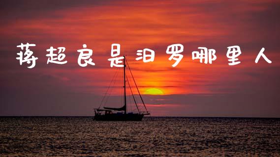蒋超良是汨罗哪里人_https://www.fsyjjx.cn_理财资讯_第1张