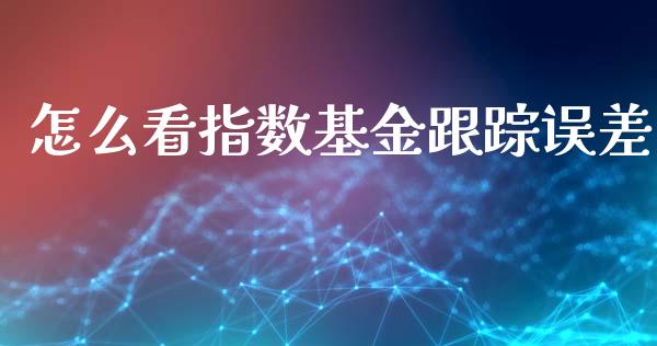 怎么看指数基金跟踪误差_https://www.fsyjjx.cn_期货在线_第1张