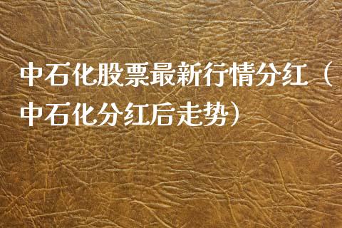 中石化股票最新行情分红（中石化分红后走势）_https://www.fsyjjx.cn_股市分析_第1张
