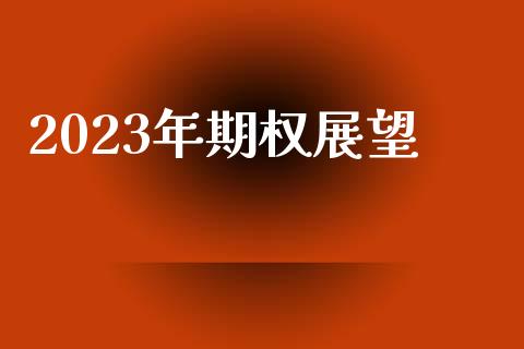 2023年期权展望_https://www.fsyjjx.cn_期货研报_第1张
