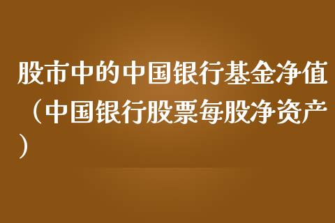 股市中的中国银行基金净值（中国银行股票每股净资产）_https://www.fsyjjx.cn_问财精选_第1张