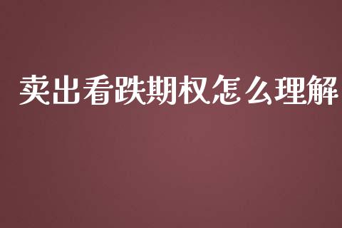 卖出看跌期权怎么理解_https://www.fsyjjx.cn_期货研报_第1张