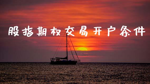 股指期权交易开户条件_https://www.fsyjjx.cn_期货研报_第1张