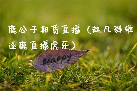 鹿公子期货直播（起凡群雄逐鹿直播虎牙）_https://www.fsyjjx.cn_期货在线_第1张