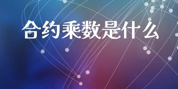 合约乘数是什么_https://www.fsyjjx.cn_问财精选_第1张