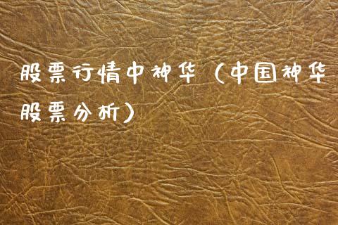 股票行情中神华（中国神华股票分析）_https://www.fsyjjx.cn_股票指导_第1张