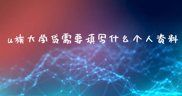 u族大学贷需要填写什么个人资料_https://www.fsyjjx.cn_股指期货_第1张