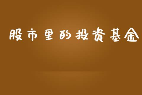 股市里的投资基金_https://www.fsyjjx.cn_理财资讯_第1张