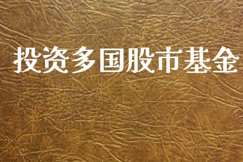 投资多国股市基金_https://www.fsyjjx.cn_理财资讯_第1张