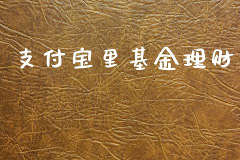 支付宝里基金理财_https://www.fsyjjx.cn_问财精选_第1张