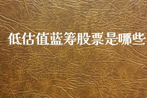 低估值蓝筹股票是哪些_https://www.fsyjjx.cn_期货资讯_第1张