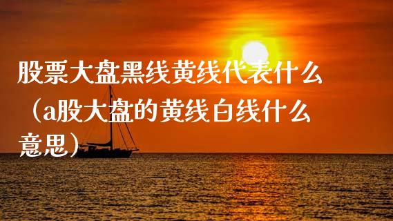 股票大盘黑线黄线代表什么（a股大盘的黄线白线什么意思）_https://www.fsyjjx.cn_股市分析_第1张