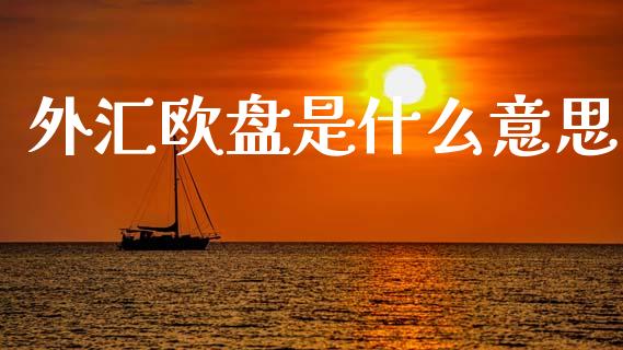 外汇欧盘是什么意思_https://www.fsyjjx.cn_问财精选_第1张
