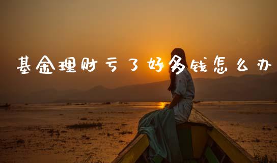 基金理财亏了好多钱怎么办_https://www.fsyjjx.cn_问财精选_第1张