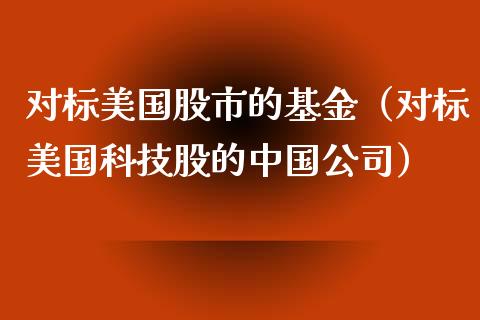 对标美国股市的基金（对标美国科技股的中国公司）_https://www.fsyjjx.cn_理财资讯_第1张