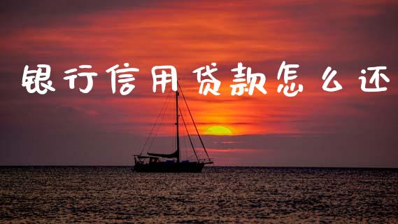 银行信用贷款怎么还_https://www.fsyjjx.cn_股指期货_第1张