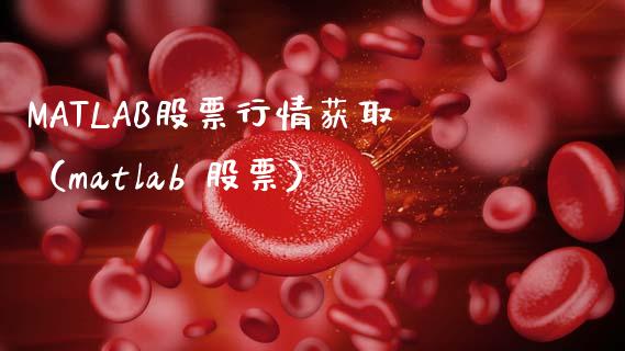 MATLAB股票行情获取（matlab 股票）_https://www.fsyjjx.cn_股票指导_第1张