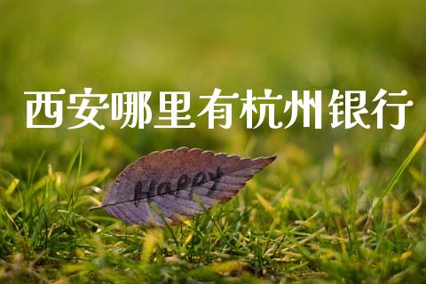 西安哪里有杭州银行_https://www.fsyjjx.cn_期货资讯_第1张