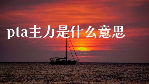 pta主力是什么意思_https://www.fsyjjx.cn_问财精选_第1张