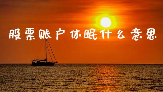 股票账户休眠什么意思_https://www.fsyjjx.cn_期货资讯_第1张