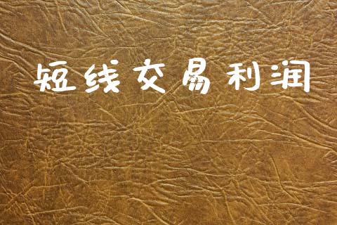 短线交易利润_https://www.fsyjjx.cn_问财精选_第1张