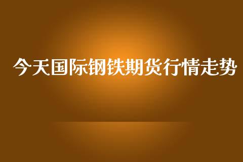 今天国际钢铁期货行情走势_https://www.fsyjjx.cn_期货研报_第1张