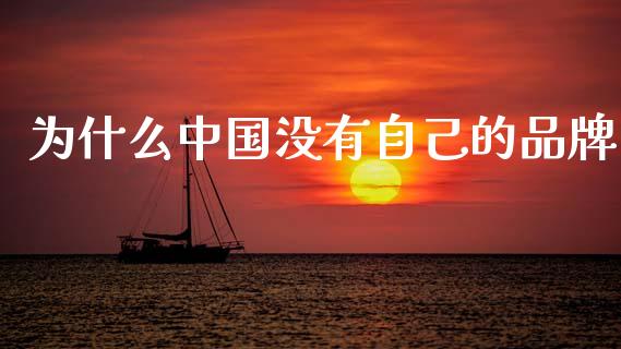 为什么中国没有自己的品牌_https://www.fsyjjx.cn_理财资讯_第1张