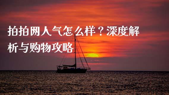 拍拍网人气怎么样？深度解析与购物攻略_https://www.fsyjjx.cn_股票指导_第1张