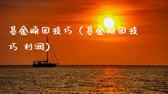 基金赎回技巧（基金赎回技巧 利润）_https://www.fsyjjx.cn_问财精选_第1张