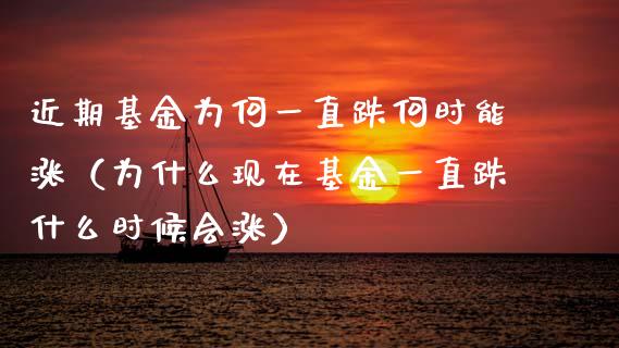 近期基金为何一直跌何时能涨（为什么现在基金一直跌什么时候会涨）_https://www.fsyjjx.cn_理财资讯_第1张