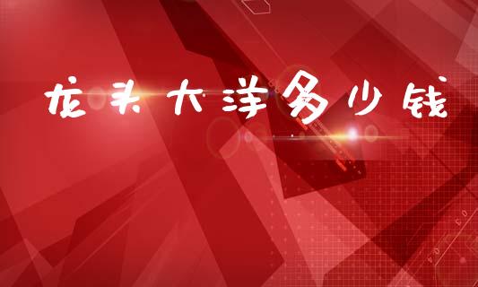 龙头大洋多少钱_https://www.fsyjjx.cn_股票指导_第1张