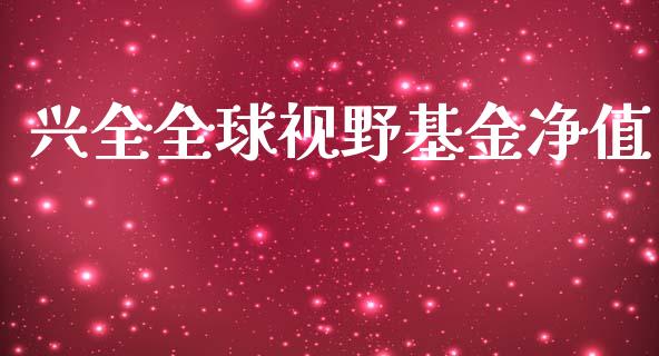 兴全全球视野基金净值_https://www.fsyjjx.cn_期货研报_第1张