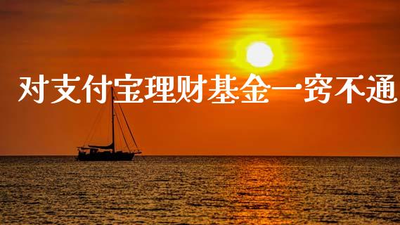 对支付宝理财基金一窍不通_https://www.fsyjjx.cn_问财精选_第1张