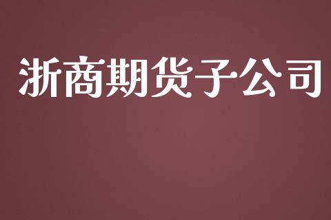 浙商期货子公司_https://www.fsyjjx.cn_股市分析_第1张