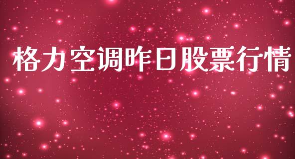 格力空调昨日股票行情_https://www.fsyjjx.cn_股票指导_第1张