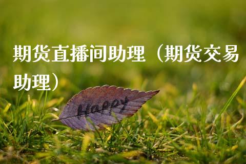 期货直播间助理（期货交易助理）_https://www.fsyjjx.cn_期货在线_第1张