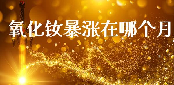 氧化钕暴涨在哪个月_https://www.fsyjjx.cn_股市分析_第1张