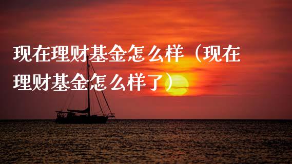 现在理财基金怎么样（现在理财基金怎么样了）_https://www.fsyjjx.cn_理财资讯_第1张