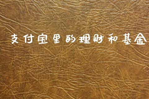 支付宝里的理财和基金_https://www.fsyjjx.cn_问财精选_第1张
