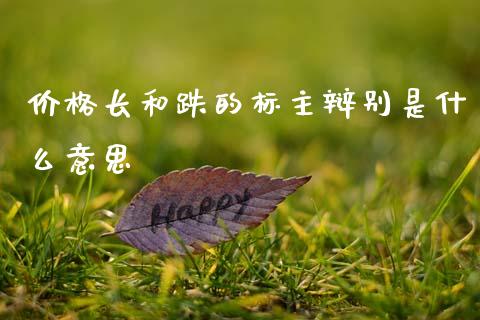 价格长和跌的标主辩别是什么意思_https://www.fsyjjx.cn_问财精选_第1张